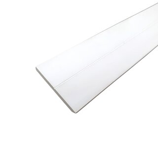Hart-PVC Flachstange PVC Flachleiste mit Bohrrille weiss...