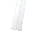 Hart-PVC Flachstange PVC Flachleiste mit Bohrrille weiss -10-200 cm Lnge