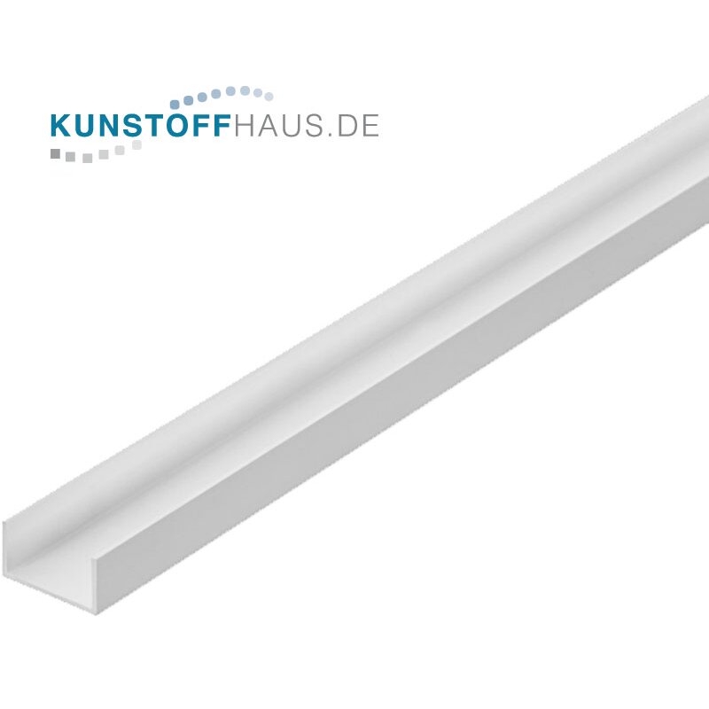 0010-RI45020-0180-0100 PVC U-Profil - 10 x 18 x 10 x 1 mm - Wei